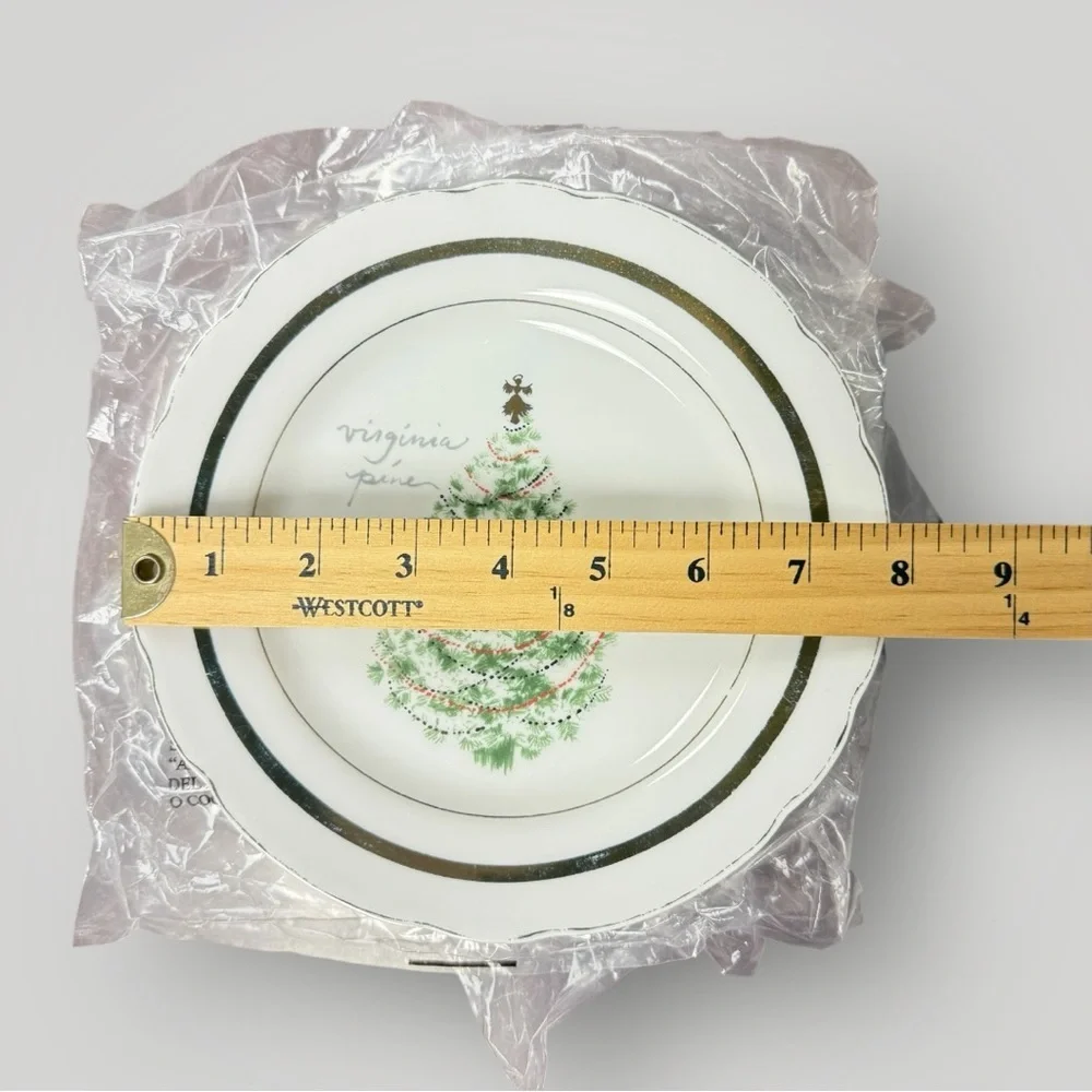 Pottery‎ Barn New Vintage Tree Appetizer Plates (set Of 4).